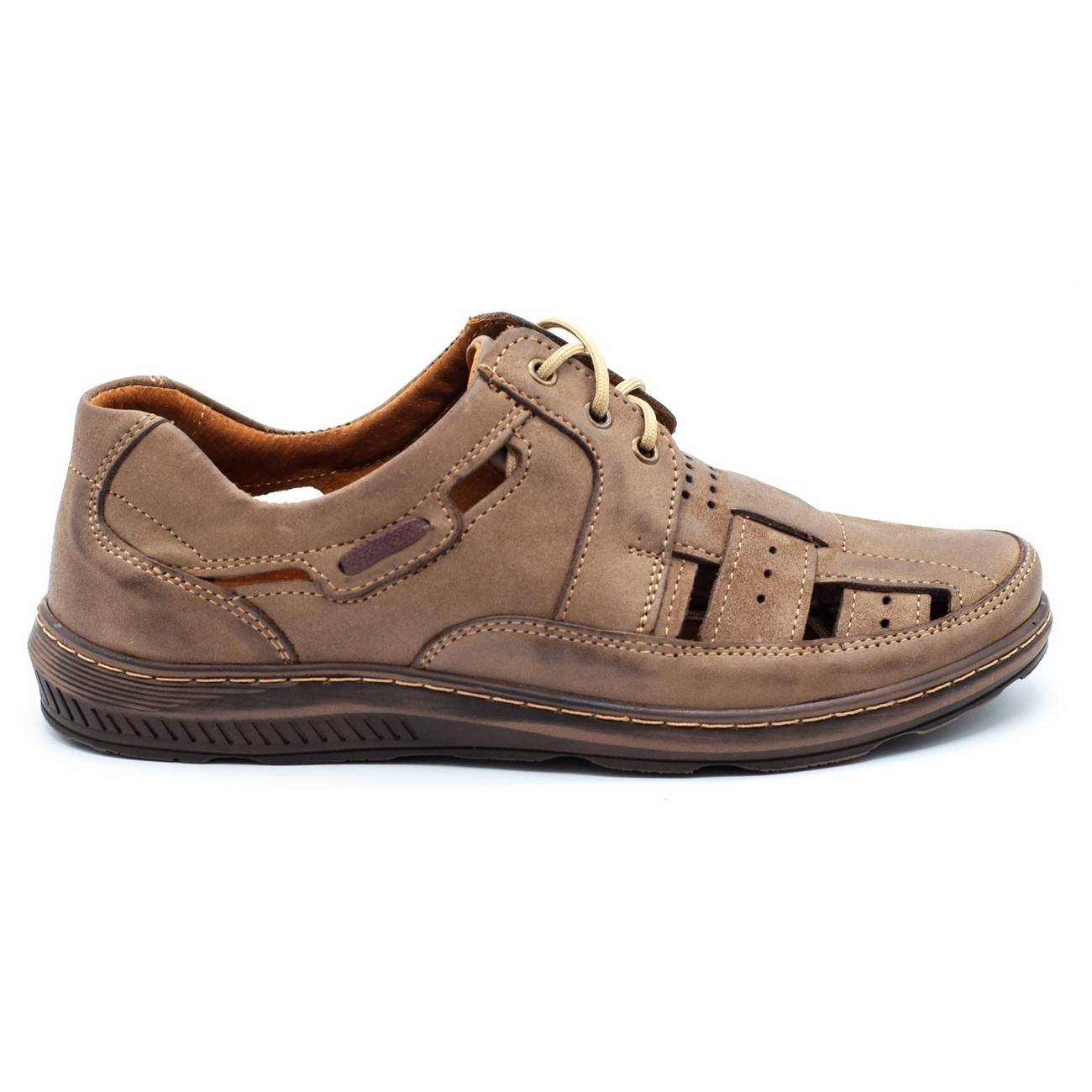 

Buty Męskie Mokasyny Skóra Lato 600K Brąz 41
