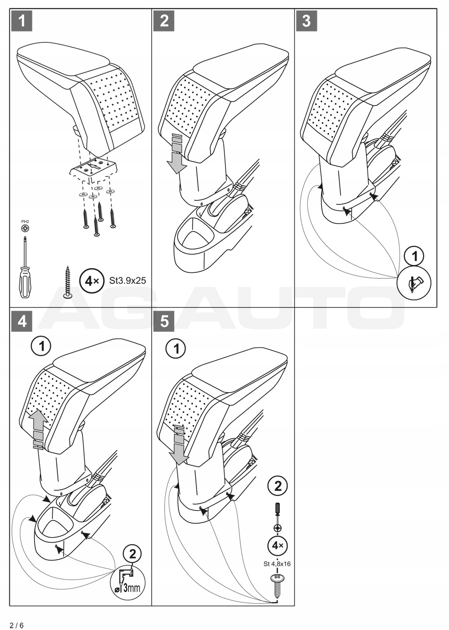 PODLOKIETNIK STANDARD Peugeot 107 2005 Part manufacturer Rati