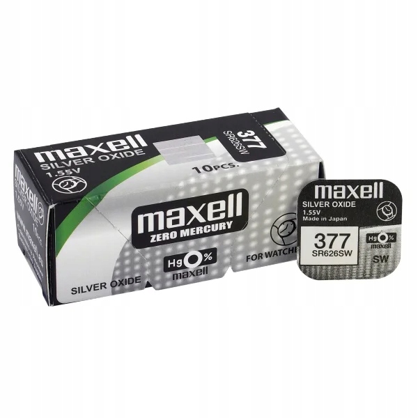 Bateria Srebrowa Maxell Sr 626 Sw 377 376 Box cena za 10 szt