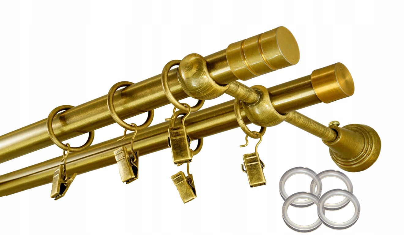 

Karnisz Metal Ciche Kółka Podwójny 19 / 2,0 m