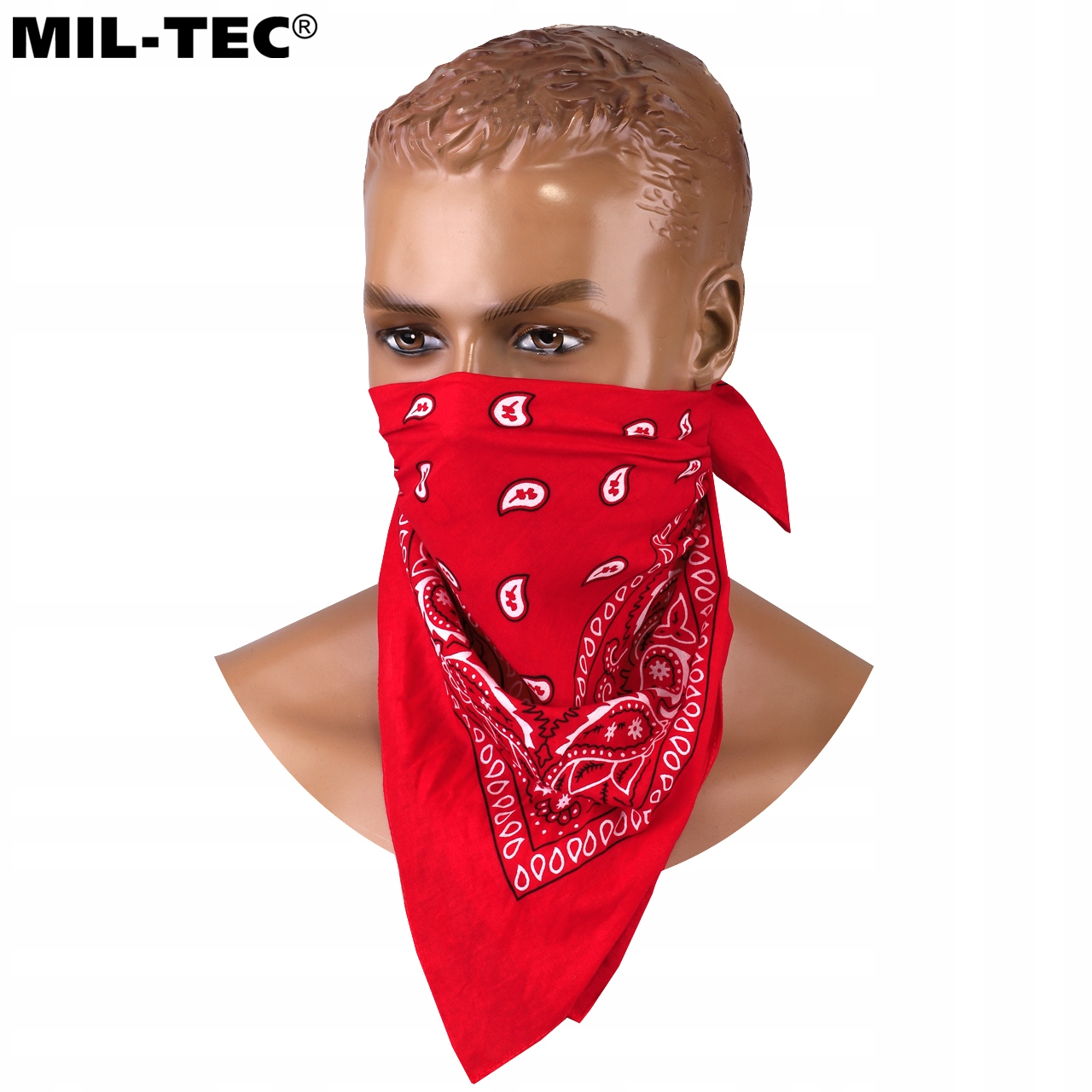 CHUSTA BANDANA BANDAMA WESTERN NA GŁOWĘ MIL-TEC Czerwona Materiał dominujący bawełna