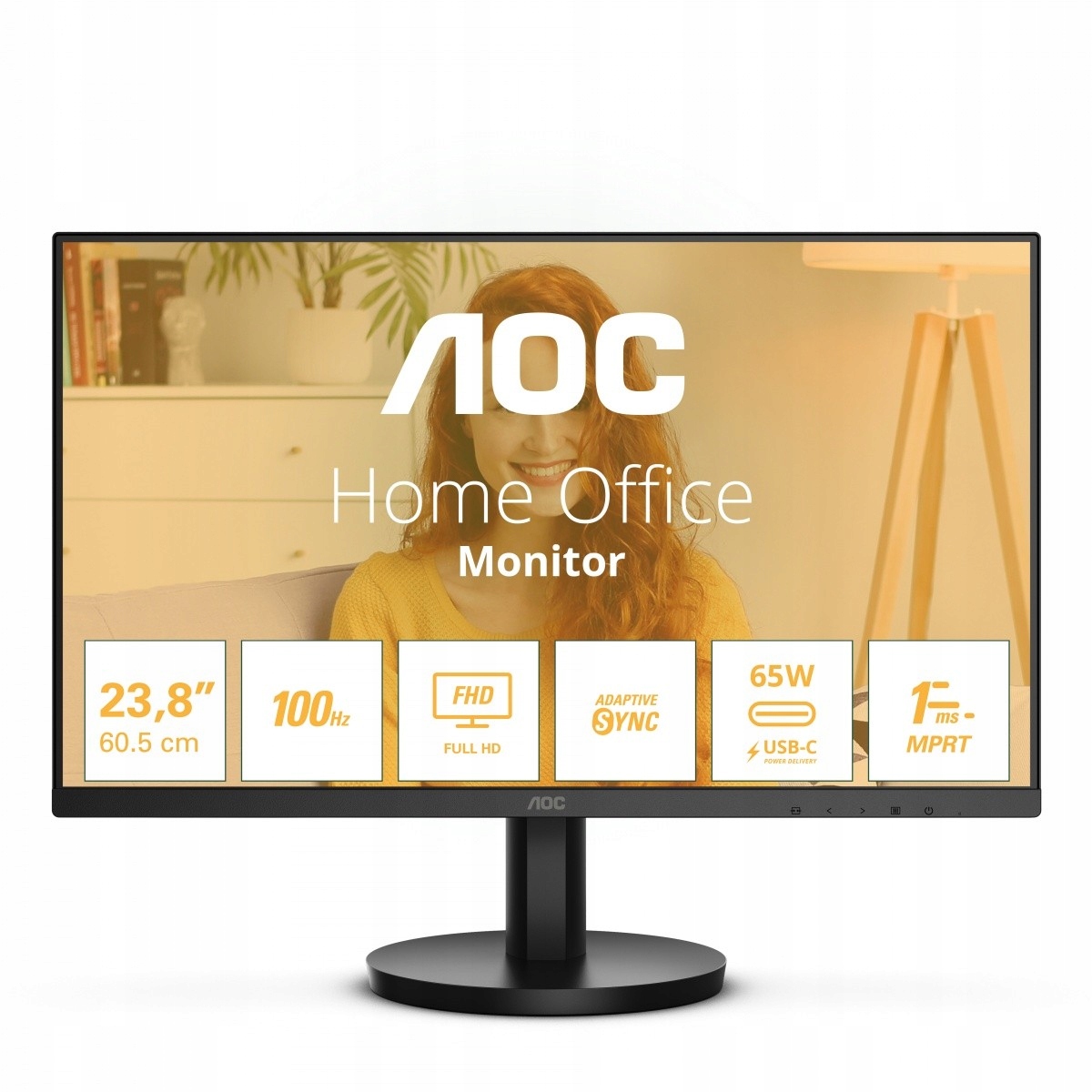 Aoc Monitor 24B3CA2 23.8 cala Ips 100Hz Hdmi Usb-c