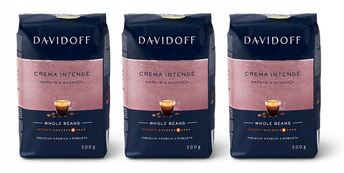 Kawa ziarnista Davidoff Caffe Crema Intense Arabica Robusta 3x500g (1,5 kg)