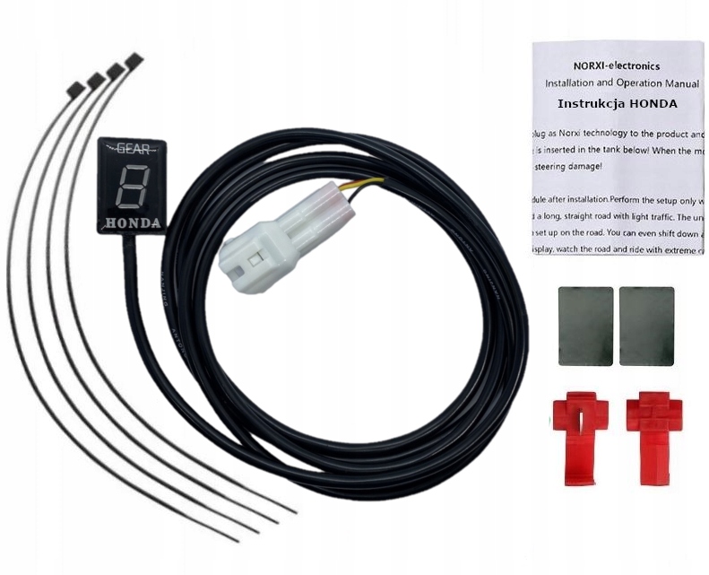 WYŚWIETLACZ BIEGÓW HONDA PLUG&PLAY (CBR CB CBF VT inne) motocyklowy NOWSZE