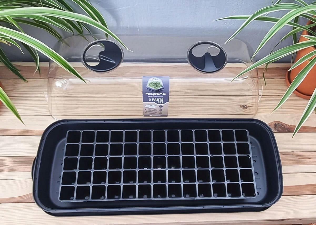 Miniszklarenka Respana Plus Długa + wielodoniczka HORTI-65 Materiał wykonania tworzywo sztuczne