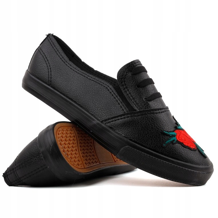 

Czarne Tenisówki Damskie Trampki Wsuwane Wygodne