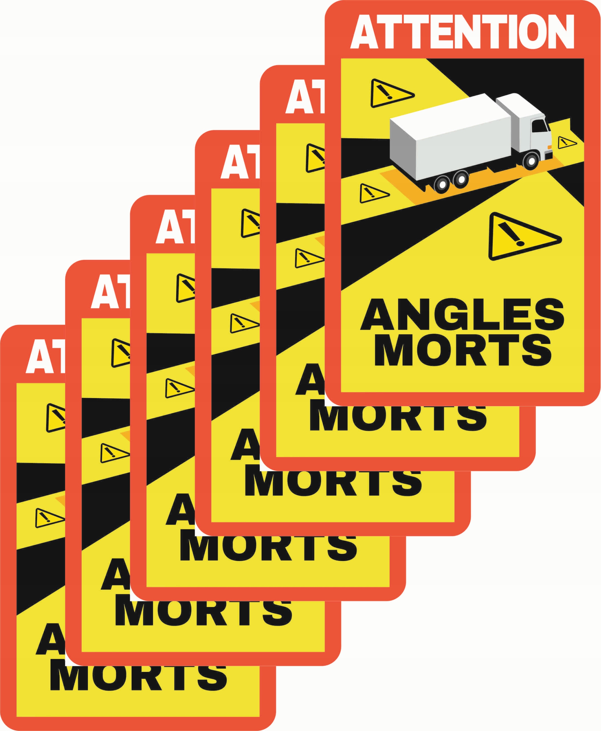 

Naklejka Angles Morts Martwe Pola Tir Francja 5szt