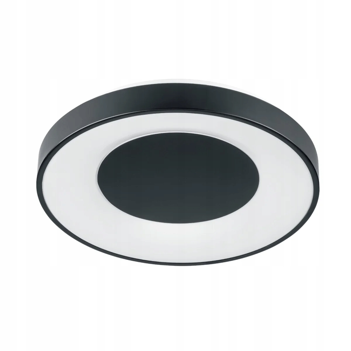 Polux Stropní Svítidlo 48W černý Dálkový Ovladač stmívatelný IP44 Witold 38 Cm