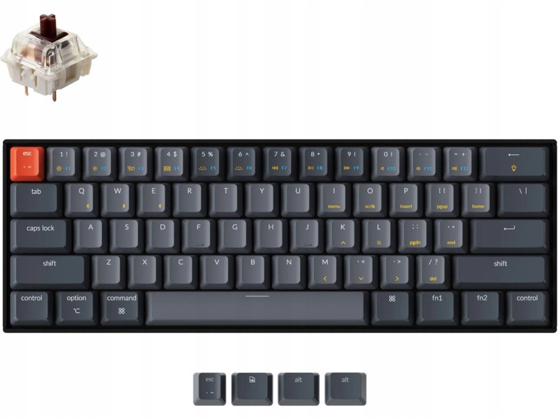 Klawiatura Keychron K12-H3 Wireless Gateron G Pro Brown Rgb Czarny