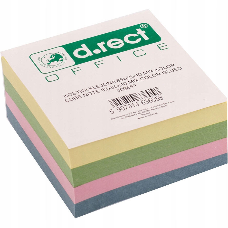 

Kostka klejona pastelowa 85x85x40mm 009459 D.rect