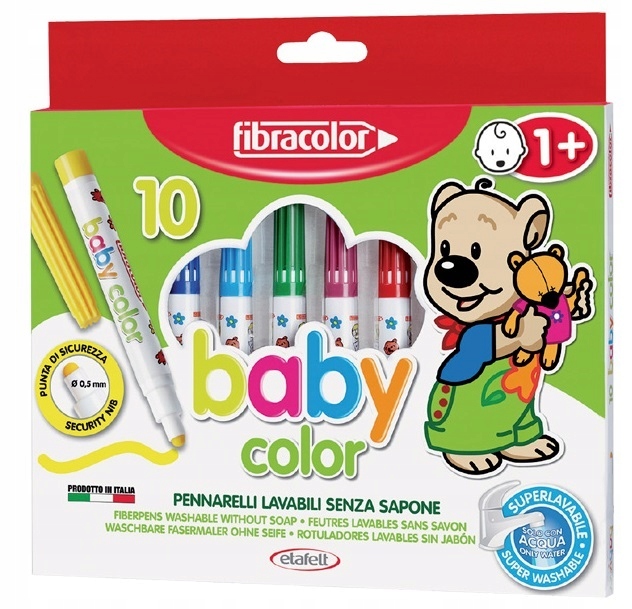 

Fibracolor Flamastry mazaki BabyColor 10 kol 1+