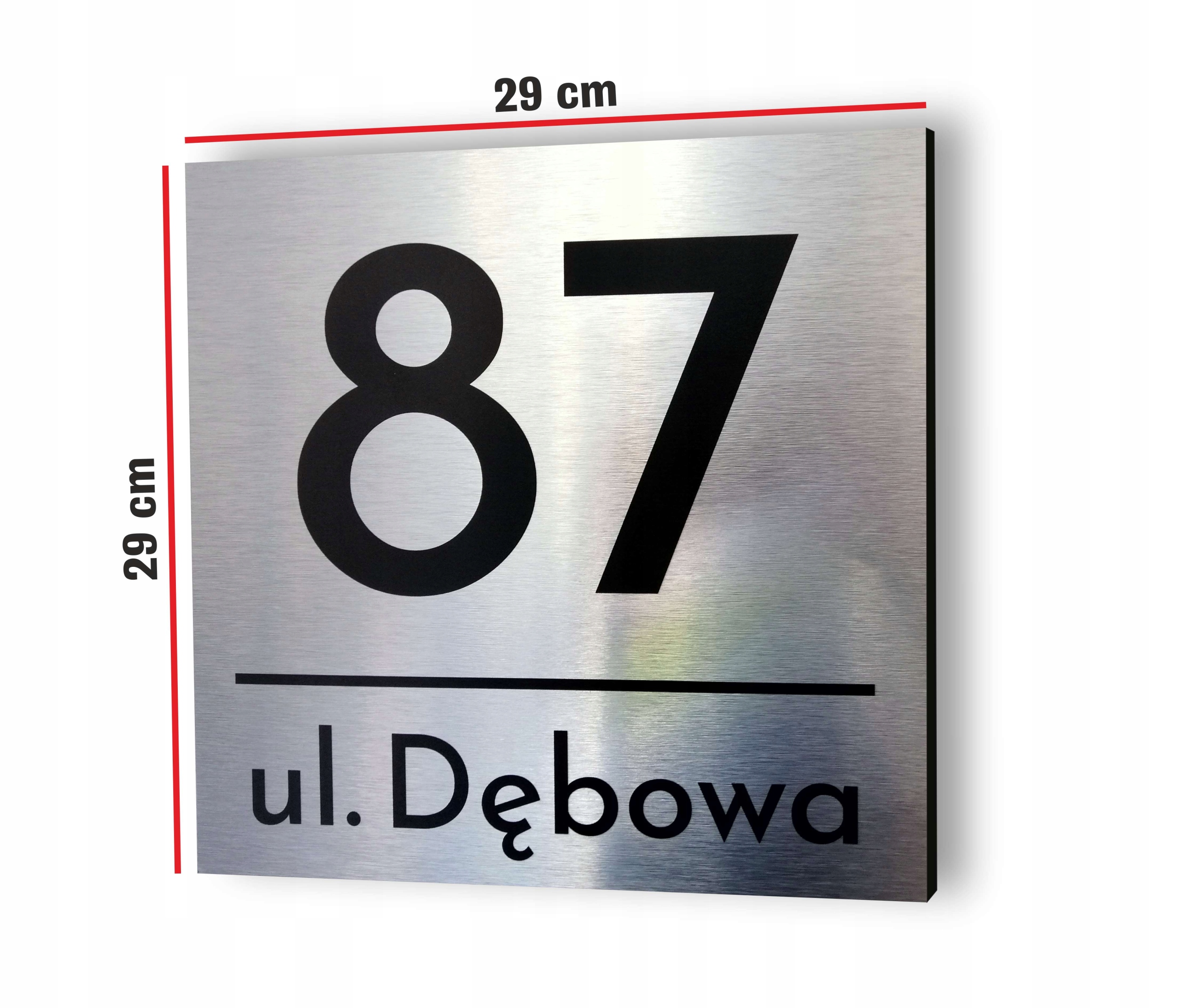 Tabliczka ADRESOWA ALUMINIOWA Numer domu 29 x 29 Marka inna