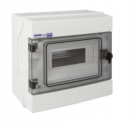 Rozdzielnica Natynkowa HERMETYCZNA1x8 RH-8 IP65 Skrzynka Modułowa DC