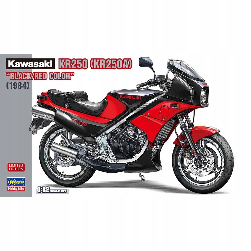 Kawasaki KR250 (KR250A) černá/červená barva 1:12 Hasegawa 21740