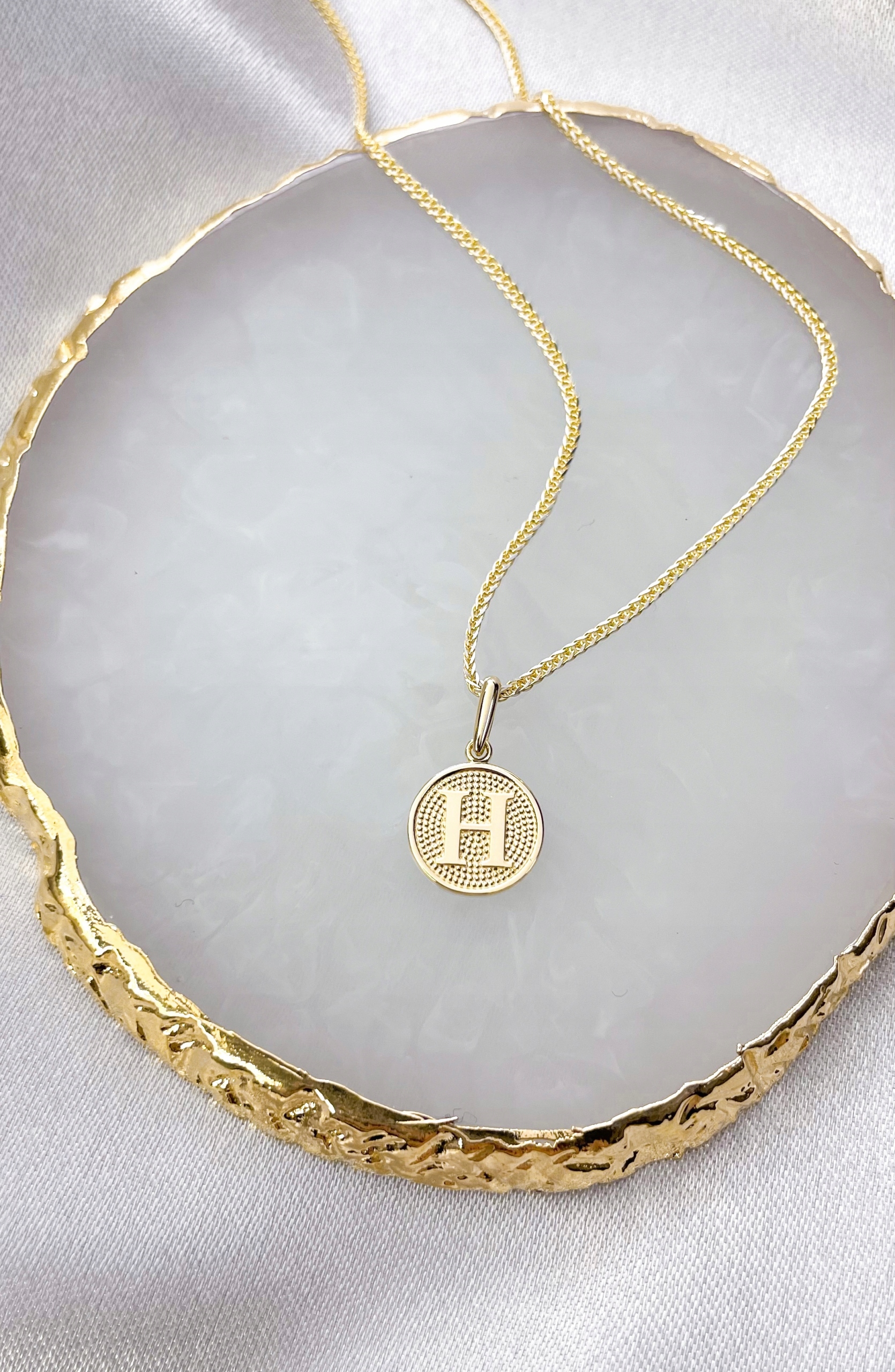 ZŁOTA WYJĄTKOWA ZAWIESZKA MEDALIK LITERKA H 333 Marka Goldmark