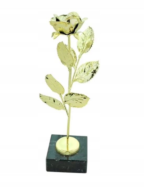 Statuetka Ruža zlatý lesk, krásny darček Rose