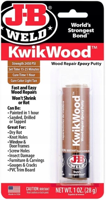 JB WELD KwikWood KIT pro opravy MEBLI a DŘEVA 28g