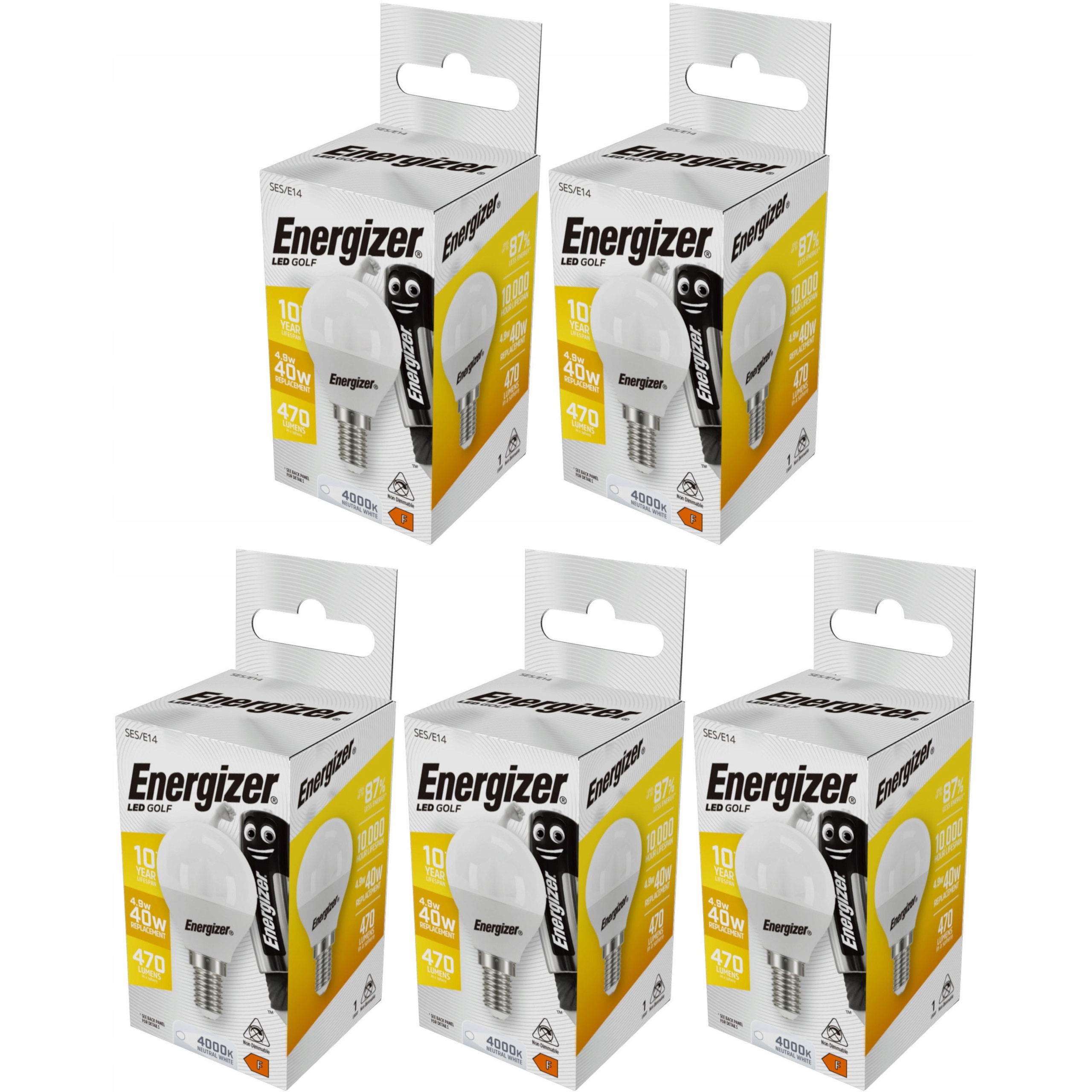

5x Żarówka Energizer E14 Led 5,2W 40W 470lm S17524