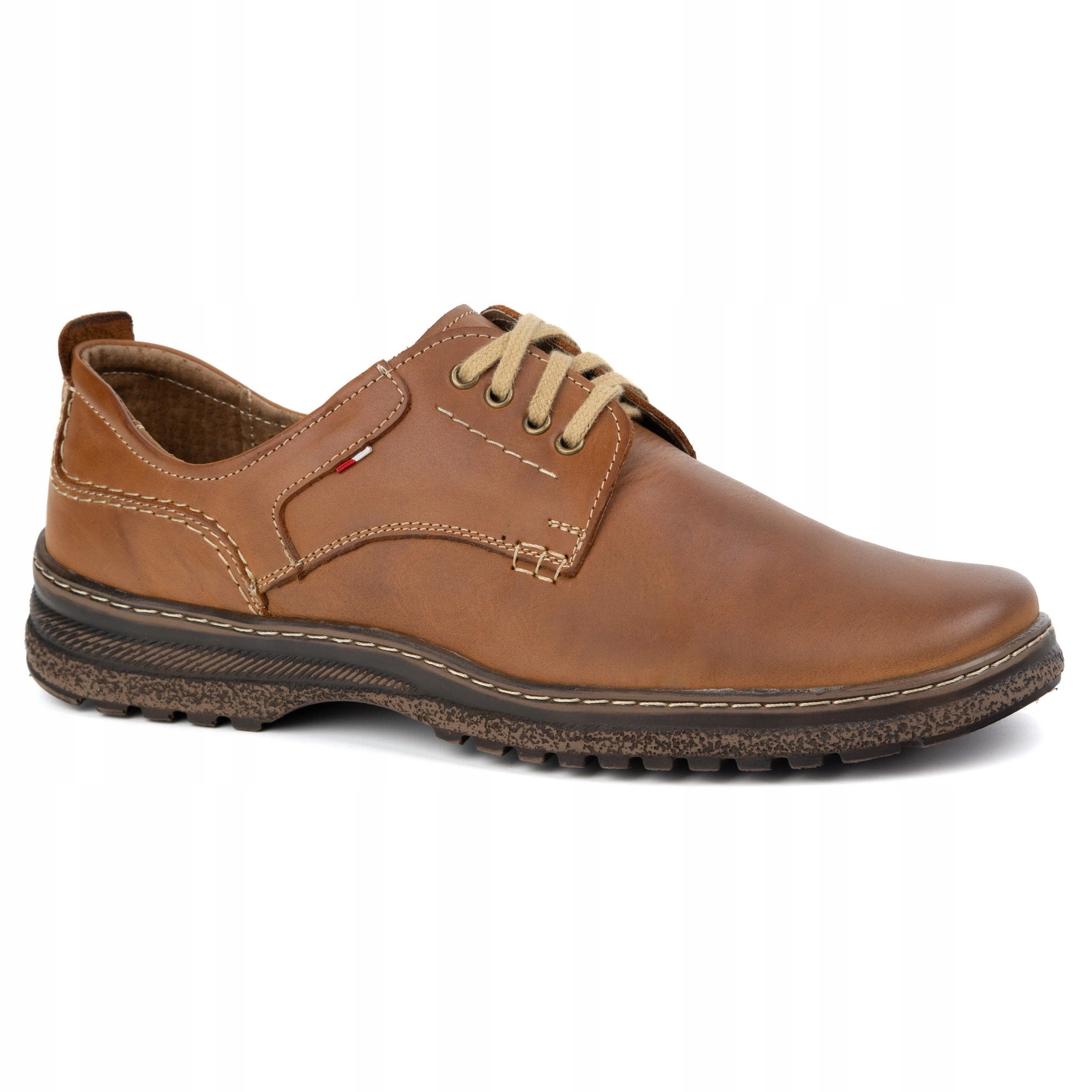 Pánské kožené ležérní boty 221GT camel hnědé 41