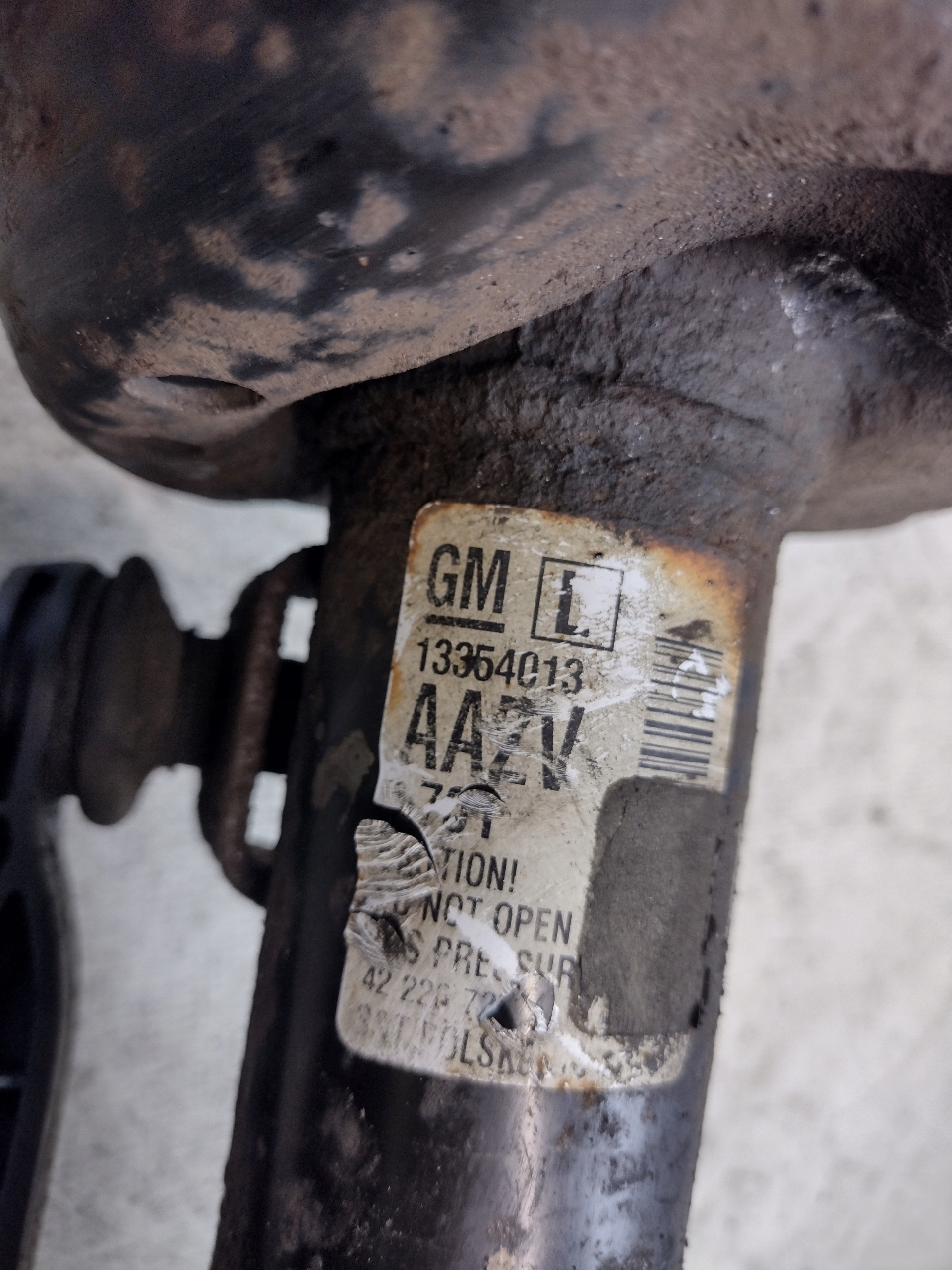 McPherson left front Opel Astra J IV 1,7CDTi 13354013
