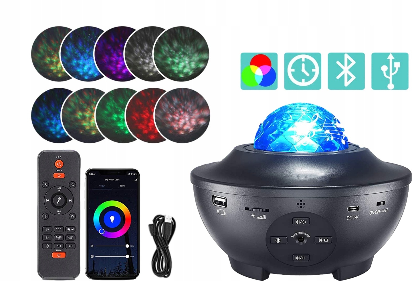 

Projektor Gwiazd Star Led Usb projector Aplikacja