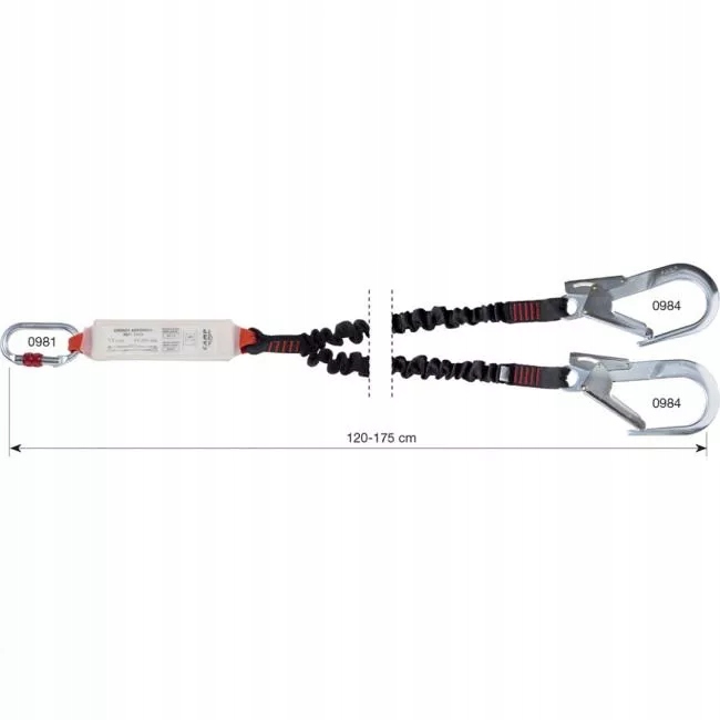 Lonża Camp Shock Absorber Rewind Double Alu Mgo 175cm