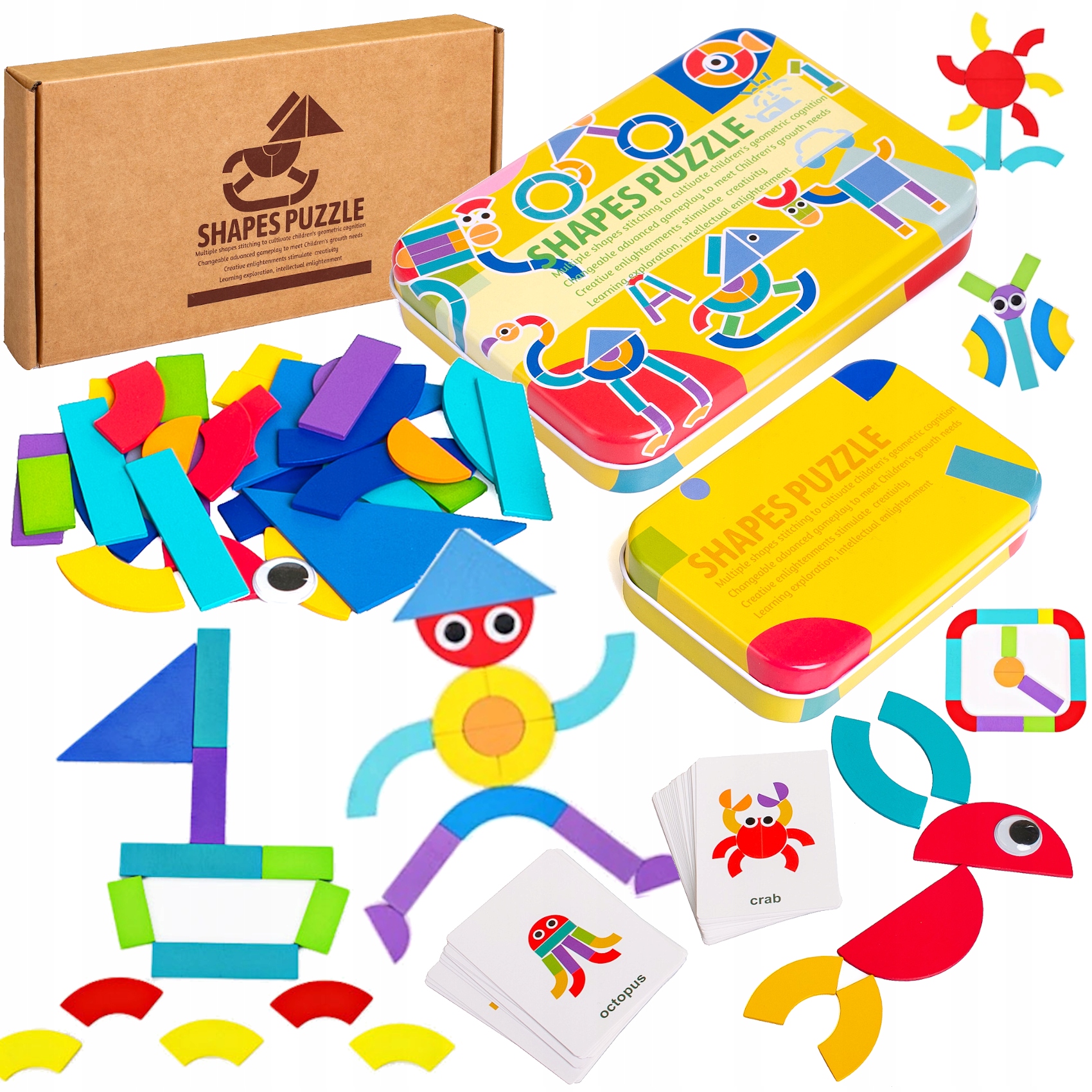 

Układanka drewniana puzzle gra logiczna Montessori