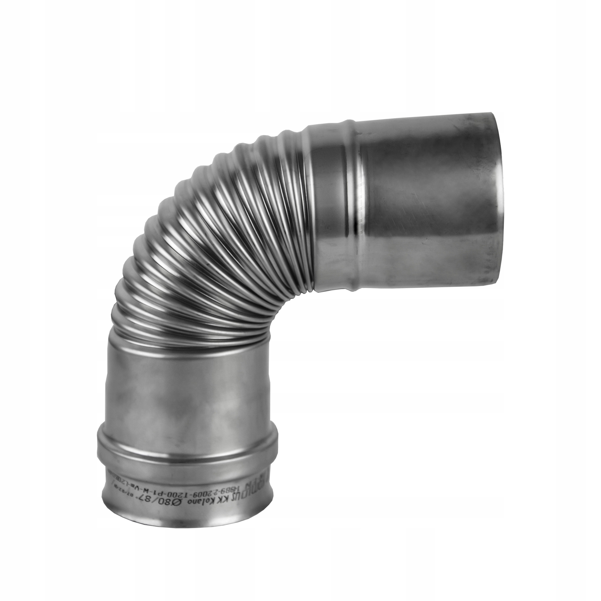 Kk Koleno s těsněním, průměr 150 mm, vložka do komína, plyn turbo 87* stupňů, kyselina