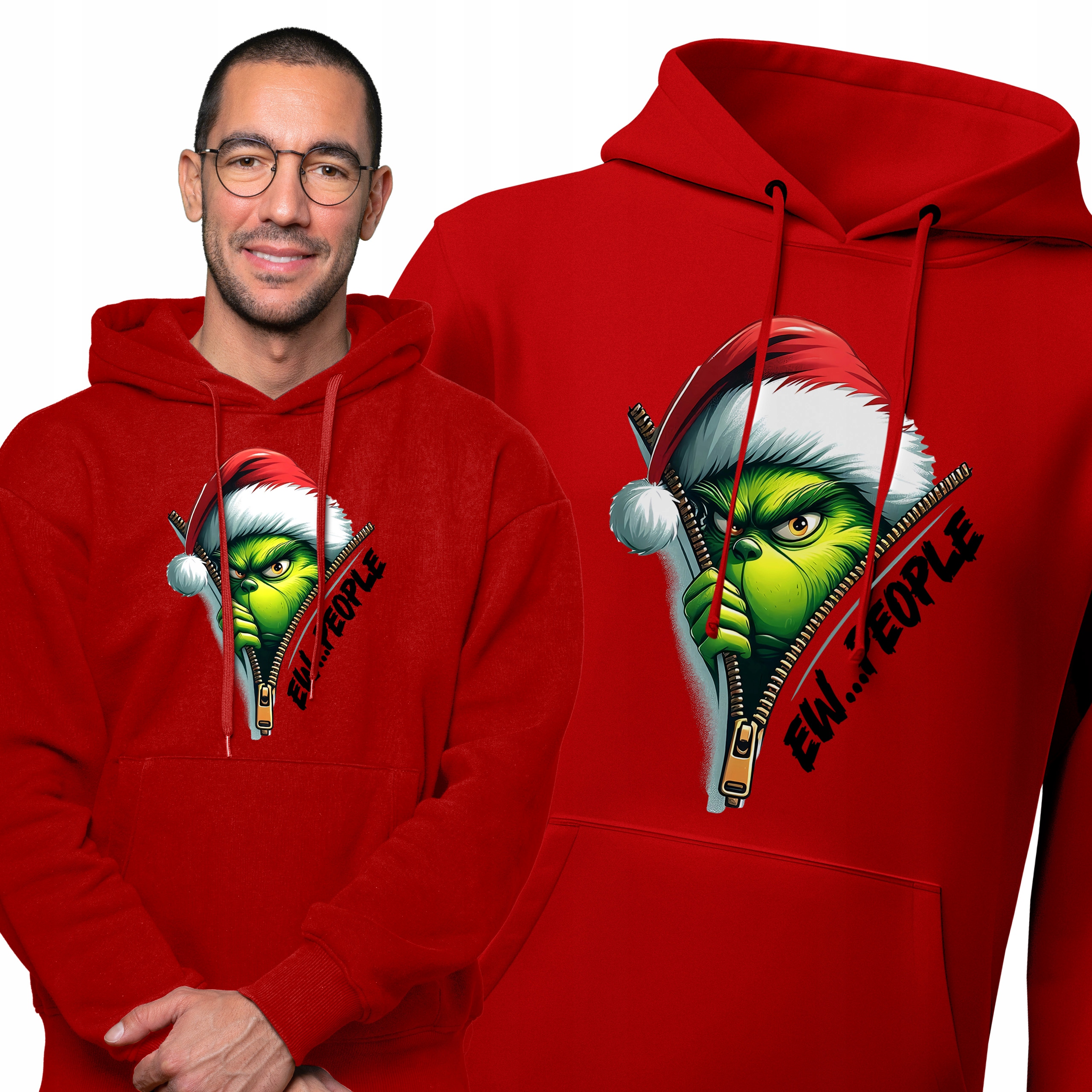 Pánská Mikina na Vánoce Grinch Eww People Pod vánoční stromeček jako Dárek k Klokanka