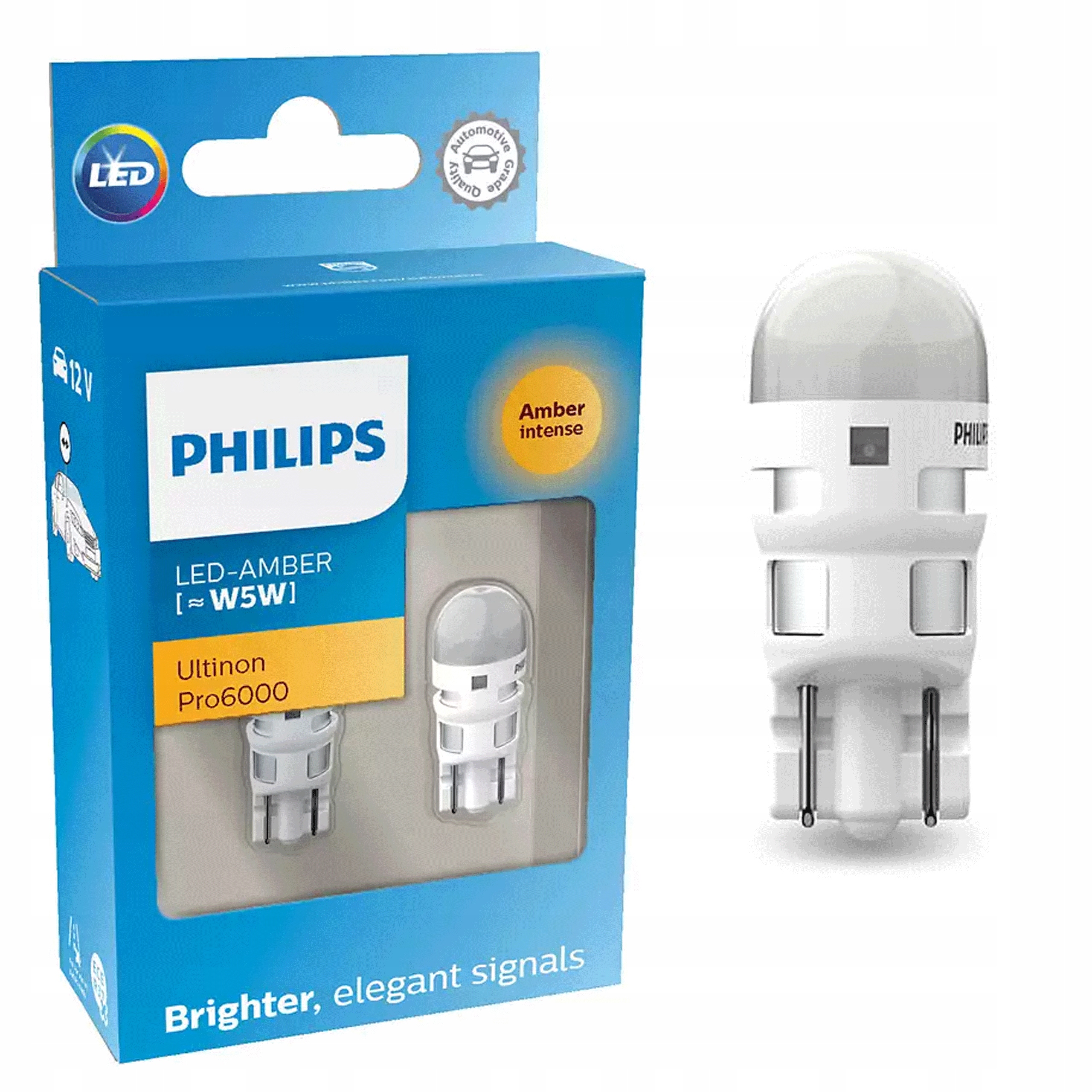 Żarówki Philips Led W5W Amber AU60 12V