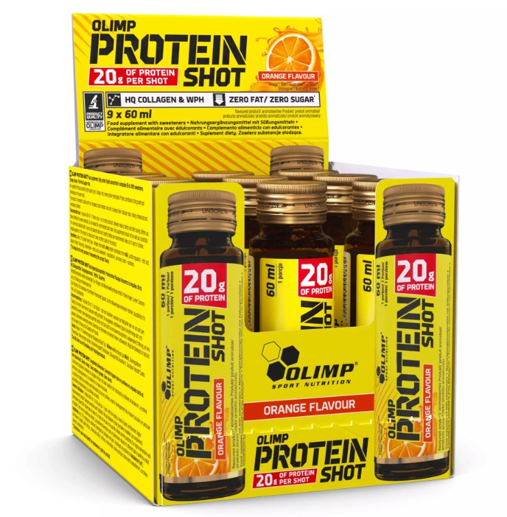 Olimp Protein Shot 9x 60 Ml Pomerančový Syrovátkový Koncentrát Doplněk Stravy Protein Shot