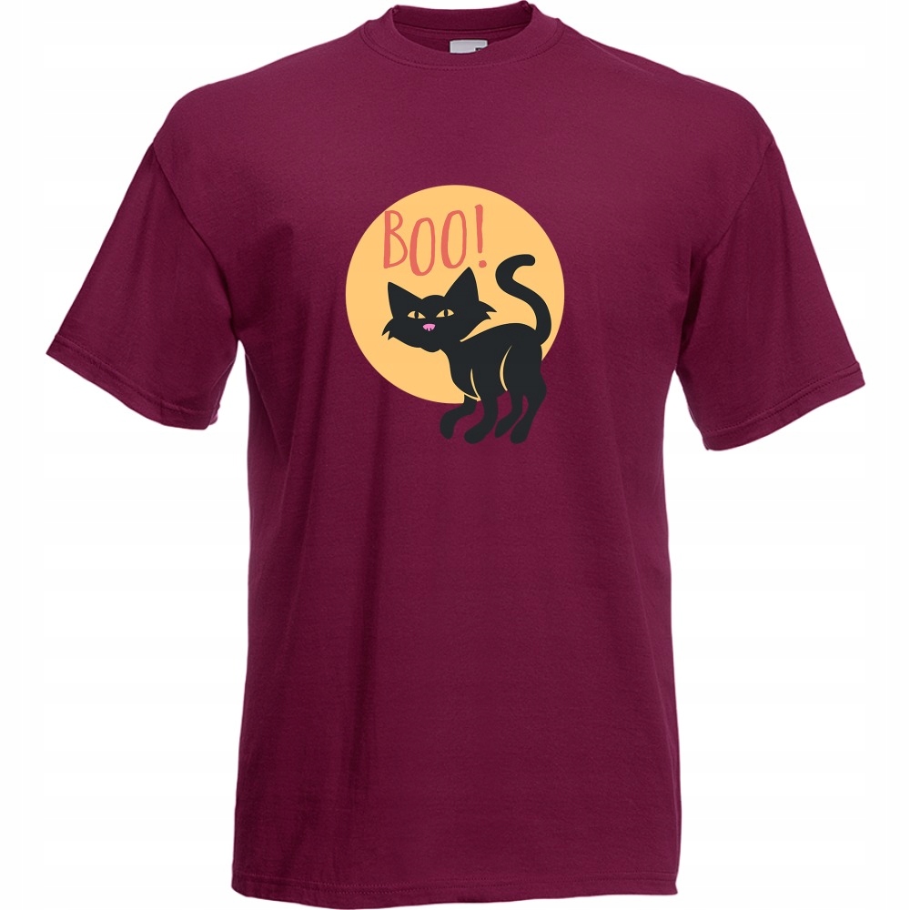 

Koszulka kot boo halloween XL burgund