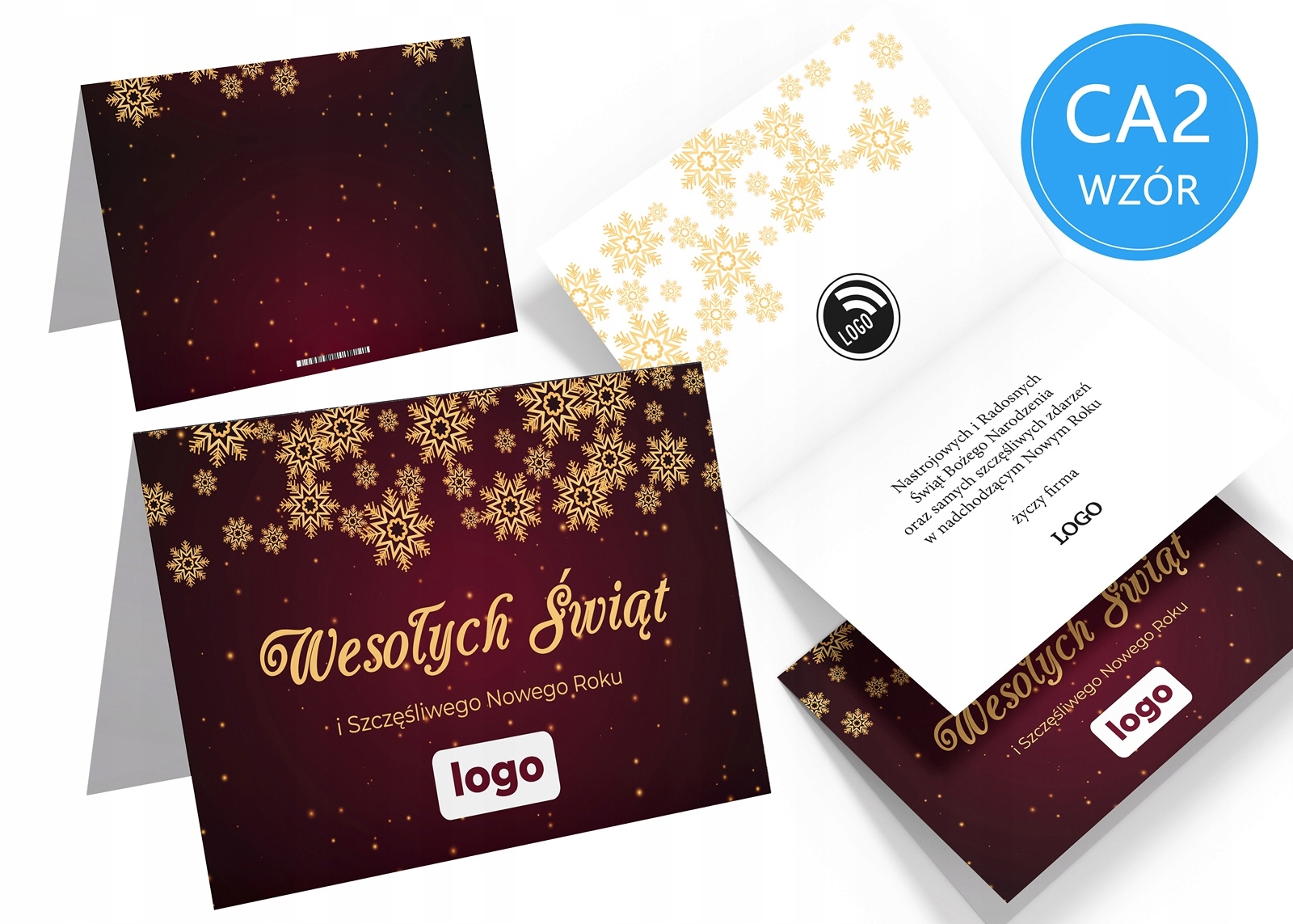 FIRMOWE KARTKI ŚWIĄTECZNE Biznesowe dla FIRM LOGO Marka inna