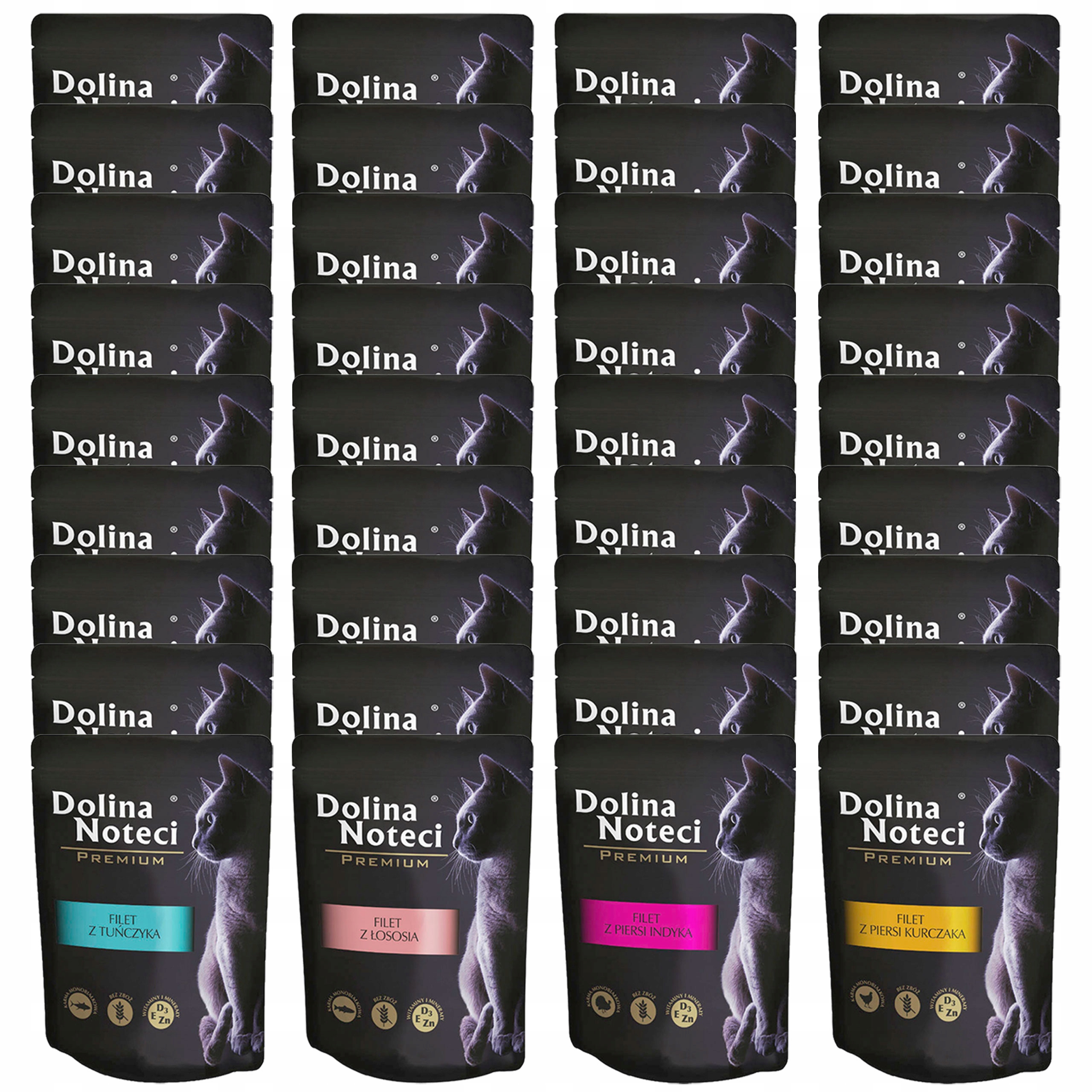 Levně Dolina Noteci Premium Filé krmivo mokré pro kočky mix chutí 36 x 85 g