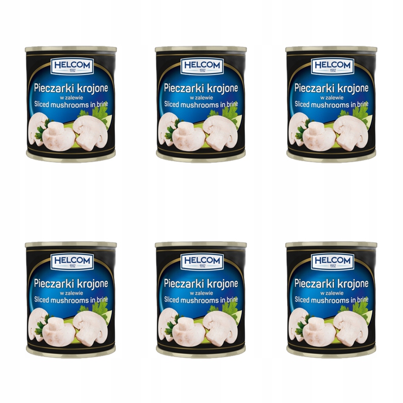 Žampiony krájené v nálevu 2650 ml Helcom X6
