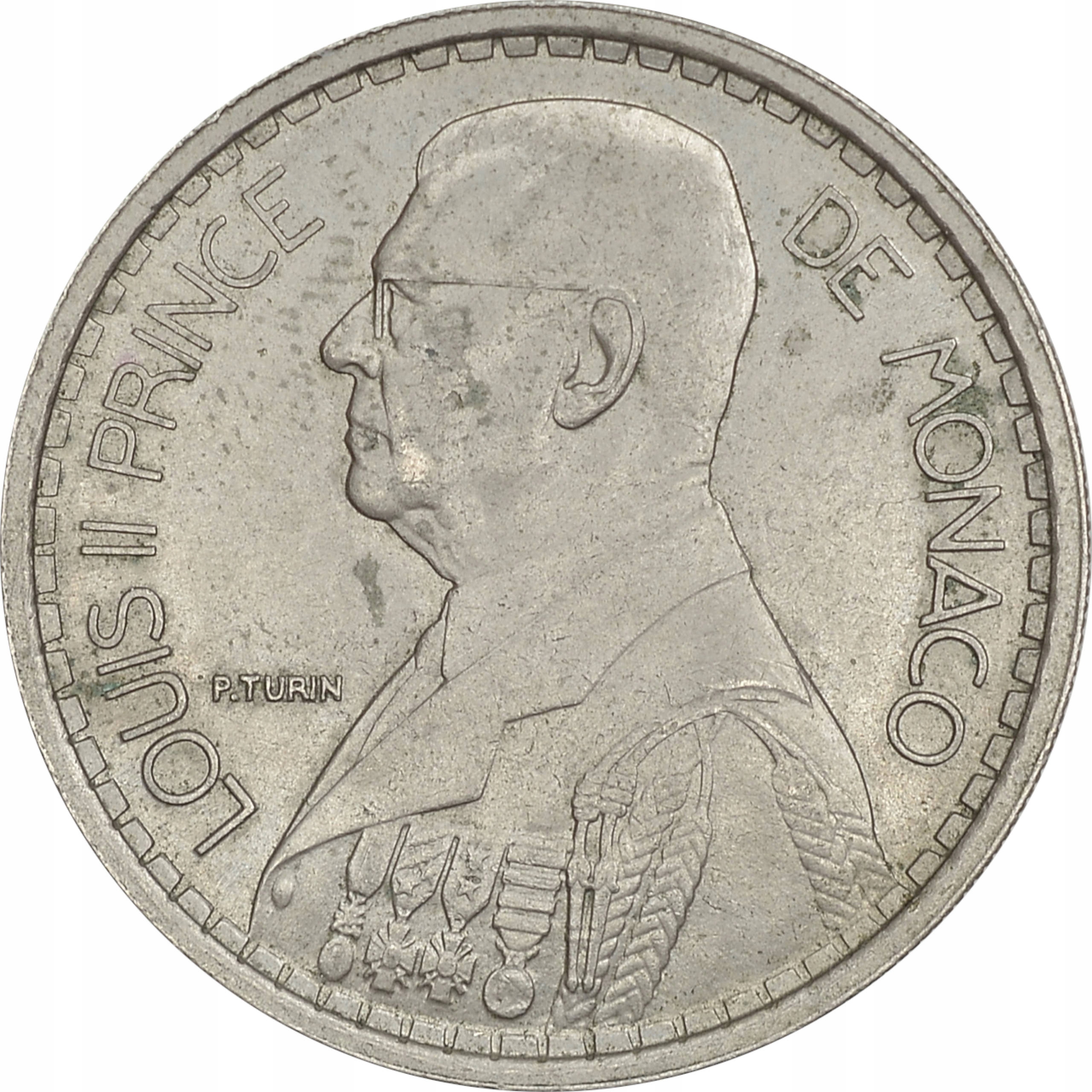 9.MONACO, LUDWIK II, 20 FRANKÓW 1947