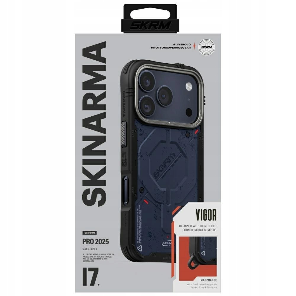 Pouzdro Skinarma Vigor MagSafe pro iPhone 17 Pro modré