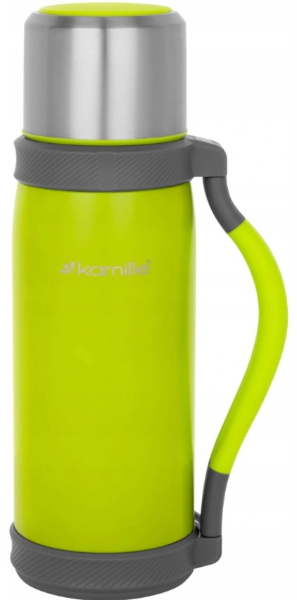 TERMOS STALOWY KUBEK TURYSTYCZNY PODRÓŻNY DUŻY 1,2L Z UCHWYTEM PIKNIKOWY Marka inna