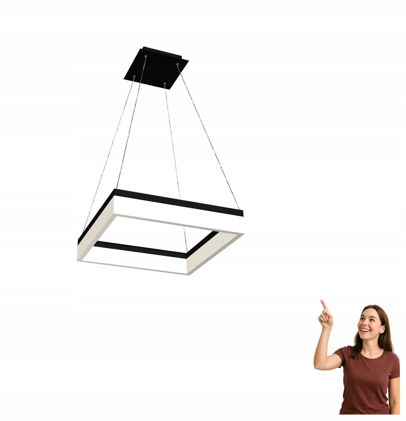 Závesná Led lampa 32W Nero ML081 Milagro