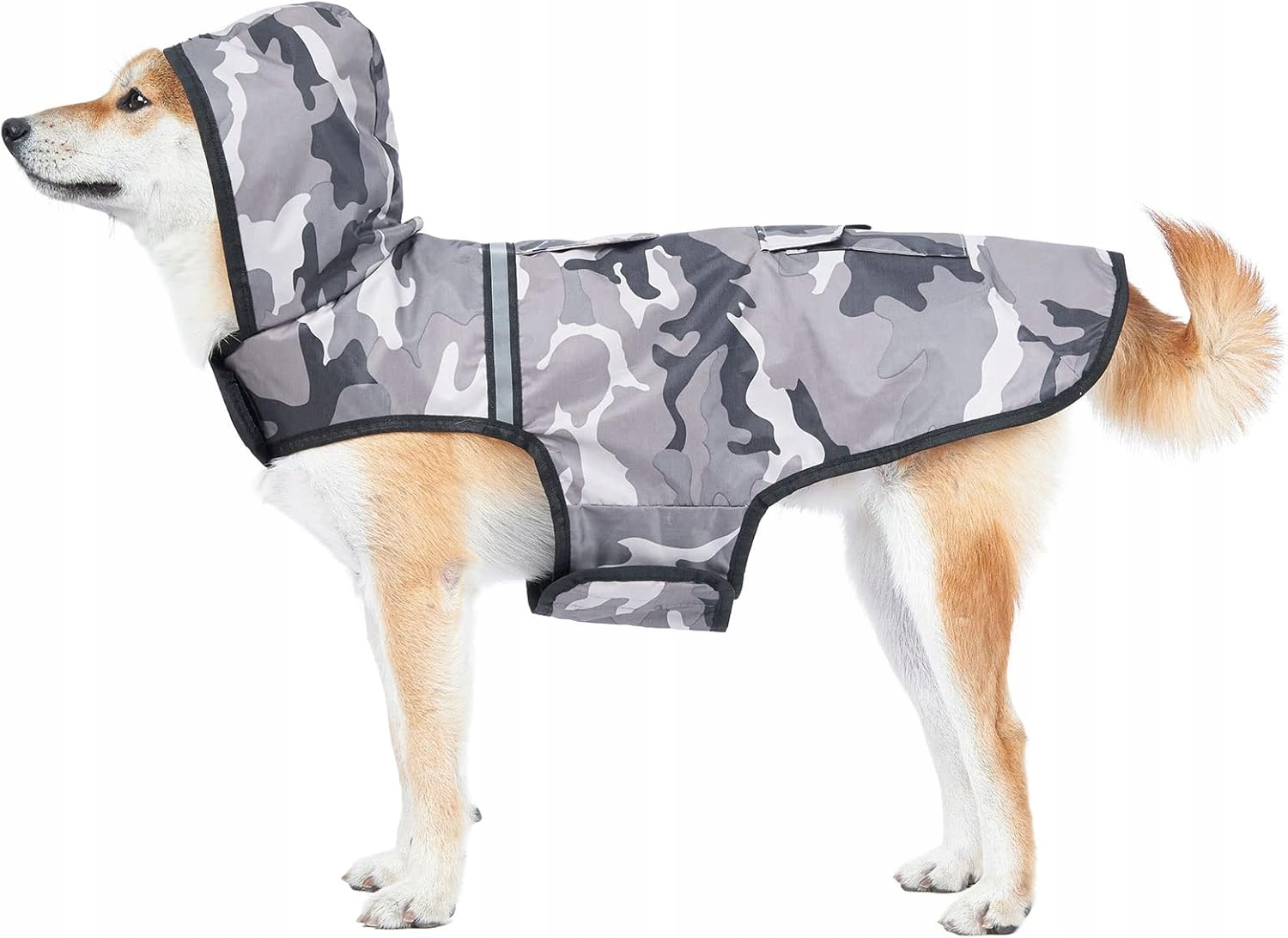 Levně Pláštěnka Pro Psa Maskáčový Reflexní, Střední A Velký Pes, Velikost L