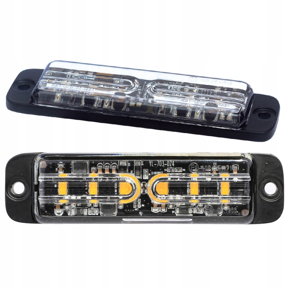 

Cienka Lampa Ostrzegawcza 18W 6 Led Stroboskopowa