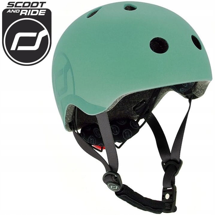 Scoot And Ride Forest ZESTAW HULAJNOGA Jeździk 2w1 + KASK z LED S do M 2-5L Hamulec tak