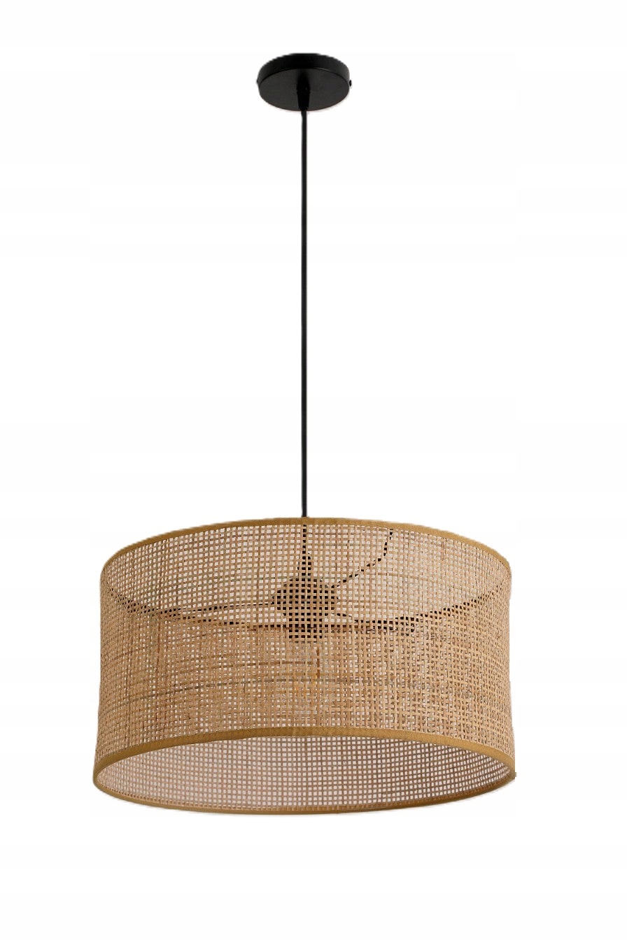 Ratanová závesná stropná lampa Boho Naturalna 40 cm 1xE27 do obývačky