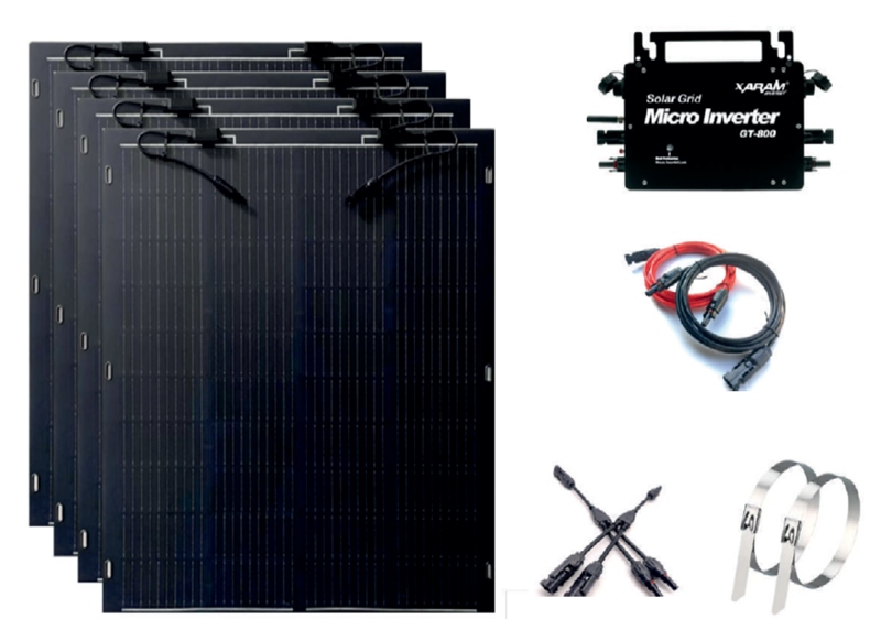 Fotowoltaika balkonowa Xaram Energy PV800 WiFi zestaw 800W 4 panelami elast
