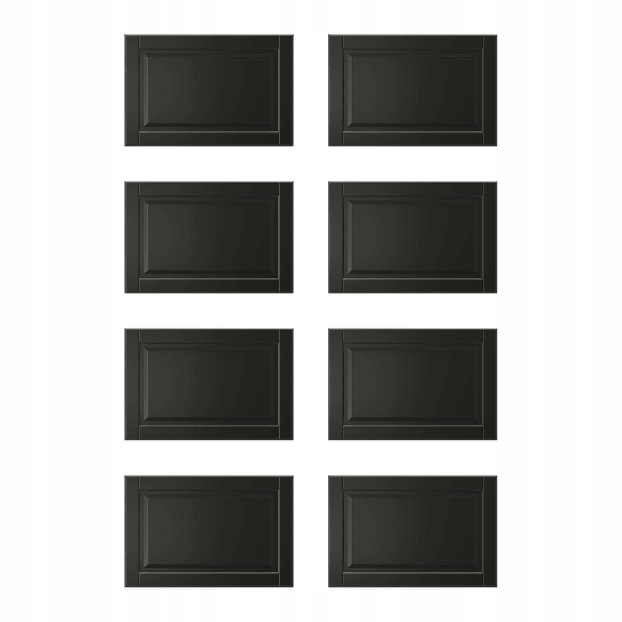 8 szt. Front Szuflady Kuchennej Czarny 60x40 cm Metod Ikea