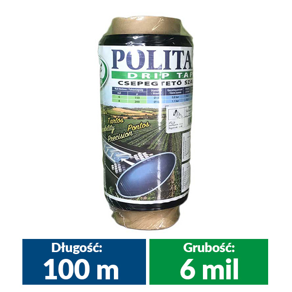 

Taśma kroplująca Politape 6mil 3L/h 0,20m 100cm