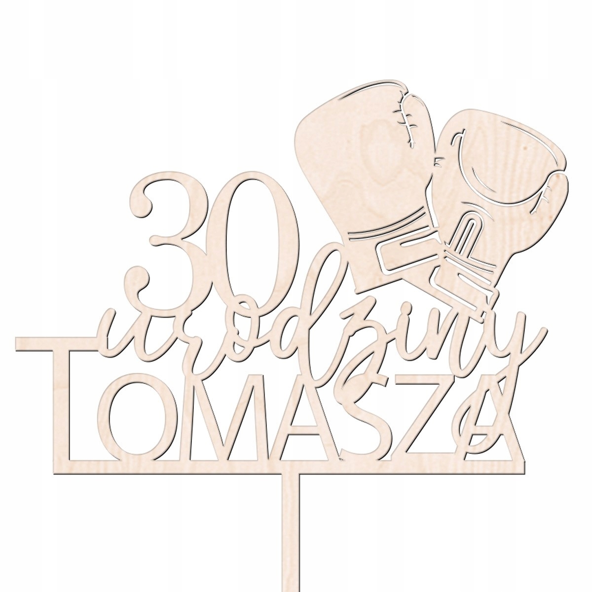 TOPPER BOKS BOKSER RĘKAWICE URODZINY NAPIS NA TORT