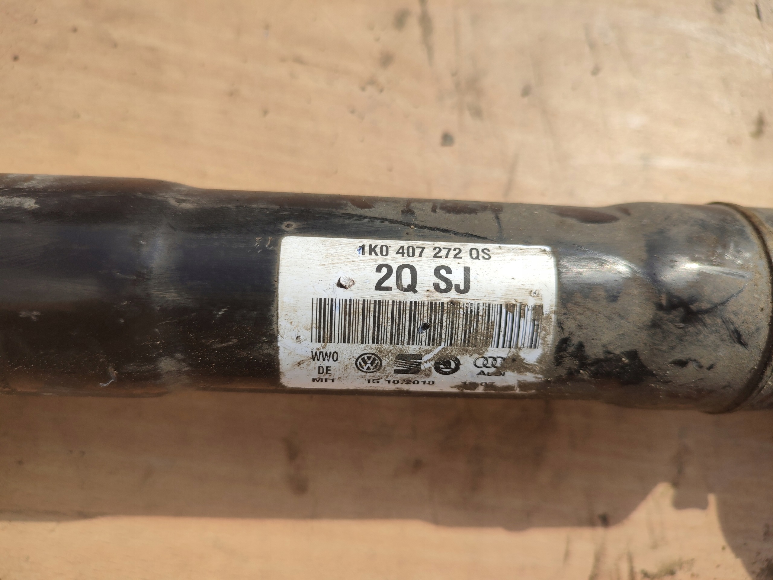 semi-axis right front front right AUDI A3 8P 1.8 160KM 1K0407272QS