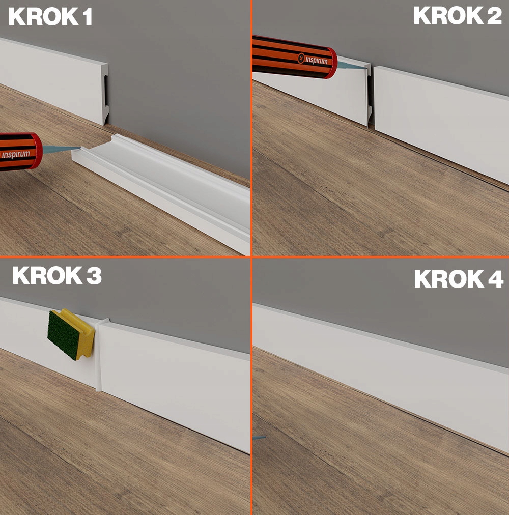 Listwa Przypodłogowa biała LCL-10 Poliuretan 7,5cm Rodzaj inny