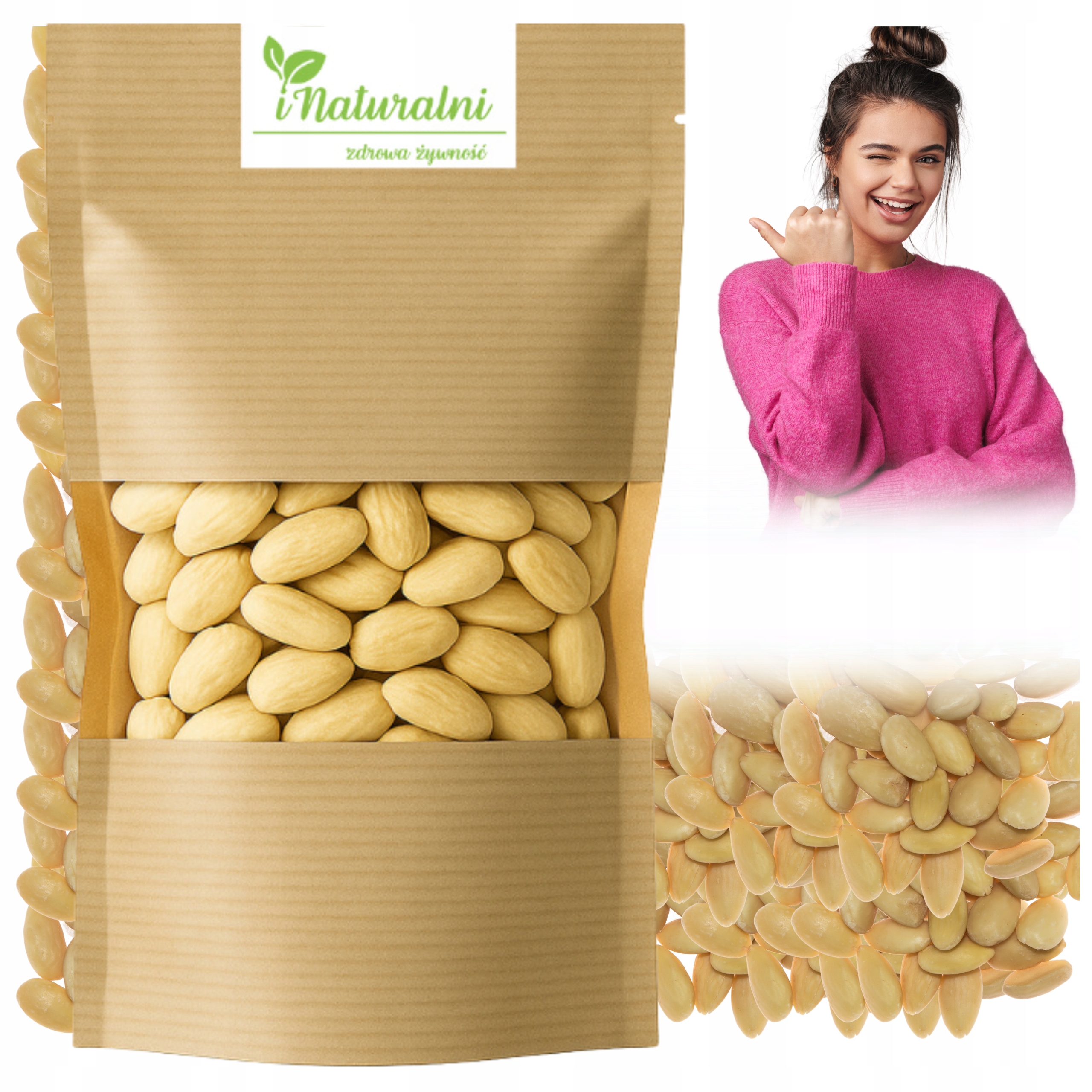 Levně Blanšírované Mandle 2kg Přírodní loupané čerstvé